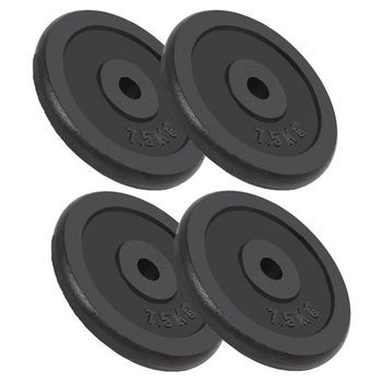 Discos De Pesas De Hierro Fundido 4 Uds 4x7,5 Kg Vidaxl