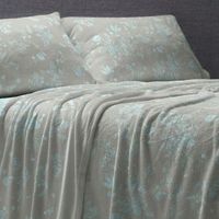 juego de sabanas poliester floral cama de 90 cm - jade - burrito blanco