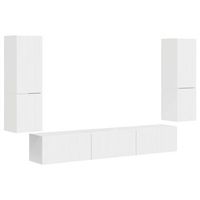 conjunto de mueble de tv 4 uds  mueble de salon  gabinete de tv brillante madera de ingenieria