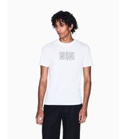 ax armani exchange para hombre xm002784af10356u0009 camiseta slim fit blanco s casual algodon manga larga