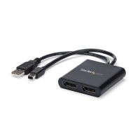 divisor de video startech mini displayport a 2x displayport 4k mst
