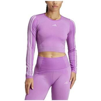 adidas Camiseta manga larga T-shirt manches longues Knit coupe ajustée femme para mujer