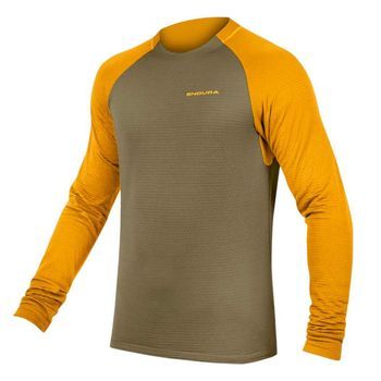 Maillot De Ciclismo Endura Singletrack Fleece Naranja Oscuro Talla M