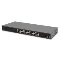 conmutador poe gigabit digitus 24 puertos  2 sfp l2 gestionado 1u