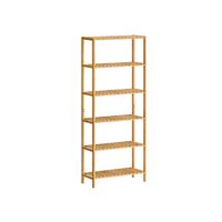 estanteria de bambu de 6 niveles para zapatos y plantas