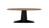 mesa de comedor madera de acacia natural y hierro negro 200cm