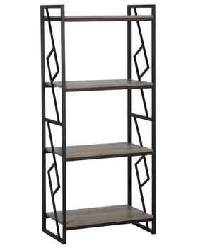 Estantería con 4 baldas  143 cm marrón negro