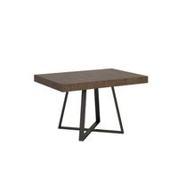 mesa extensible 90x130390 cm abbraccio nogal patas antracita
