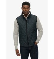 superdry para hombre m5012273a chaleco acolchado marino m casual poliester reciclado sostenible