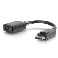 adaptador convertidor displayport a hdmi c2g 20 cm negro