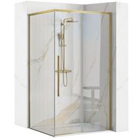 cabina de ducha rea solar 90x90 brush gold