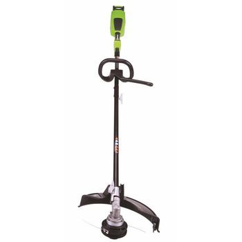 Greenworks 1301507ub, Recortadora 40v 4ah Gd40bck4, Motor De Alto Par Sin Escobillas, Verde/negro