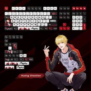 Juego de Teclas con Temática del Avatar del Rey de Akko, Perfil MOA, PBT, Sublimación de Tinta, 137 Teclas con Personajes de Anime para Teclado Mecánico