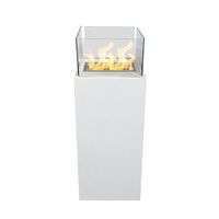 chimenea de bioetanol divina fire blanca 40x40x115 cm