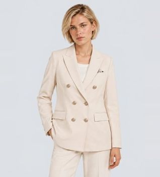 Circolo 1901 para mujer. FD4049 Americana Double Breasted beige (40), Casual, Algodón, Clásico