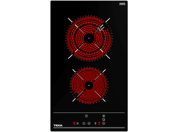 Placa modular - Teka TBC 32010 TTC, Vitrocerámica, 2 zonas, Zona grande 18 cm, 30 Negro