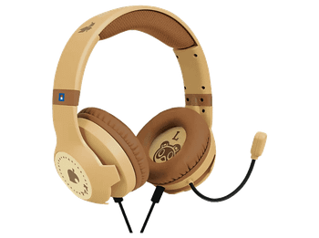 Auriculares gaming - Hori Animal Crossing, Micrófono flexible, Almohadillas acolchadas, Diafragma de imanes neodimio 40 mm, Madera