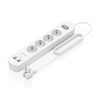 aisens regleta de enchufes multifuncion con 4 tomas cargador pd3 0 20w 2xusb c 2xusb a 1 4m blanco