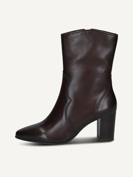 CAPRICE Bootie, brown, made of Leather with Block heel, Size 39