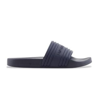 Emporio Armani para hombre. EM002246_AF16403 Chanclas Logo Tape marino (41), Negro, Plano, Ninguno, Beachwear
