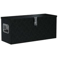 caja de aluminio negra 80x30x35 cm vidaxl