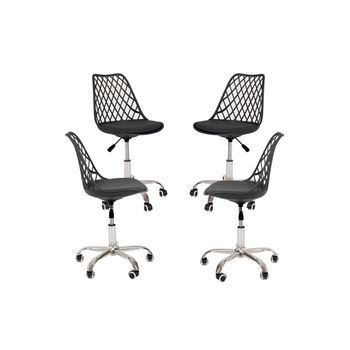 Pack 4 Sillas Mima Office - Negro