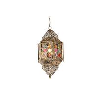 lampara techo metal acrilico 29x26x105 dorado