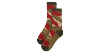 Calcetines endura peak camo verde rojo