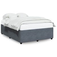 estructura de cama sin colchon terciopelo gris oscuro 140x200cm vidaxl
