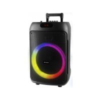 altavoz para fiestas trevi xf 380 kb 50w bluetooth usb led tws asa ruedas negro