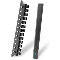 organizador de cables vention khab0 24 puertos ethernet negro