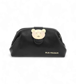 RUE MADAM PARIS para mujer. 1487 Bolso The Pouch negro (OSFA), Casual, Poliuretano