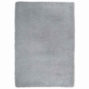 Alfombra De Pelo Largo Navarra Gris Claro 160x230 Cm Poliéster Vidaxl