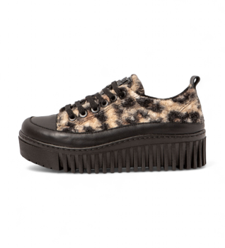 Art para mujer. 11518S1FB003_ESP Zapatillas 1518S Brighton beige (40), 3 a 5cm, Cordones, Casual, Animal print
