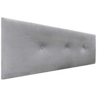 dhome cabecero de terciopelo liso con botones 150x60 camas 150160 - gris claro