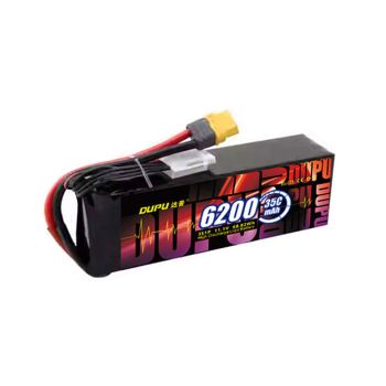 Batería LiPo DUPU 11.1V 14.8V 22.2V 6200 mAh 35C 60C 3S 4S 6S con conector XT60 para drone RC