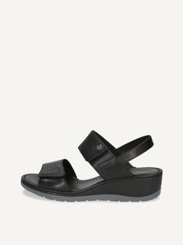 CAPRICE Heeled sandal, black, made of Leather without heel, Size 38