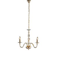 lampara de arana franz en dorado con cristal transparente y pedreria 3 luces 110 o43 bl275-3-or