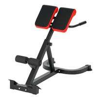 sportnow silla de entrenamiento banco de fitness banco de pesas de acero ajustable con asas rojo y negro   aosom espana
