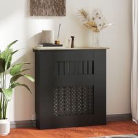 cubre radiadores de mdf homcom 78x19x81 cm negro