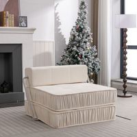 canape convertible plegable blanco con colchon para pequeno espacio salon habitacion de invitados respaldo desmontable