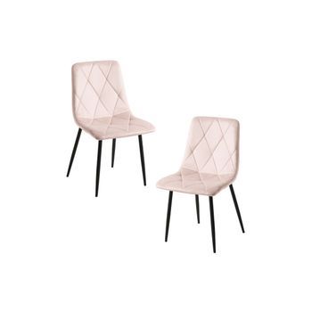 Pack 2 Sillas Lyke Terciopelo De Terciopelo 88*44.50*39 Cm - Rosa