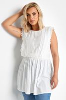 yours blusa plumeti blanca de algodon con puntilla mujer curvy y tallas grandes yours
