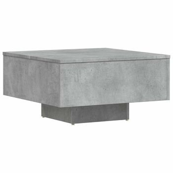 Mesa De Café - Mesa De Centro Madera De Ingeniería Gris Hormigón 60x60x31,5 Cm