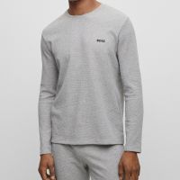 boss bodywear waffle-knit cotton-blend t-shirt - s