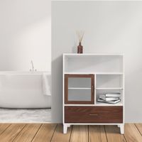 mueble de almacenaje de pie de mdf blanco