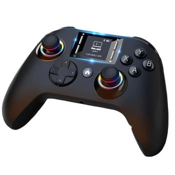 Controlador de juego inalámbrico CX-268 con pantalla interactiva inteligente, joystick Hall y gatillo Hall, iluminación