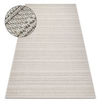 alfombra jersey 19233 crema - lineas estructural lazo boho 200x290 cm