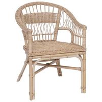silla apilable ratan natural 60 x 60 x 81 cm vidaxl