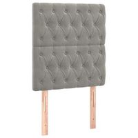 cabecero de terciopelo gris claro 80x7x118128 cm vidaxl